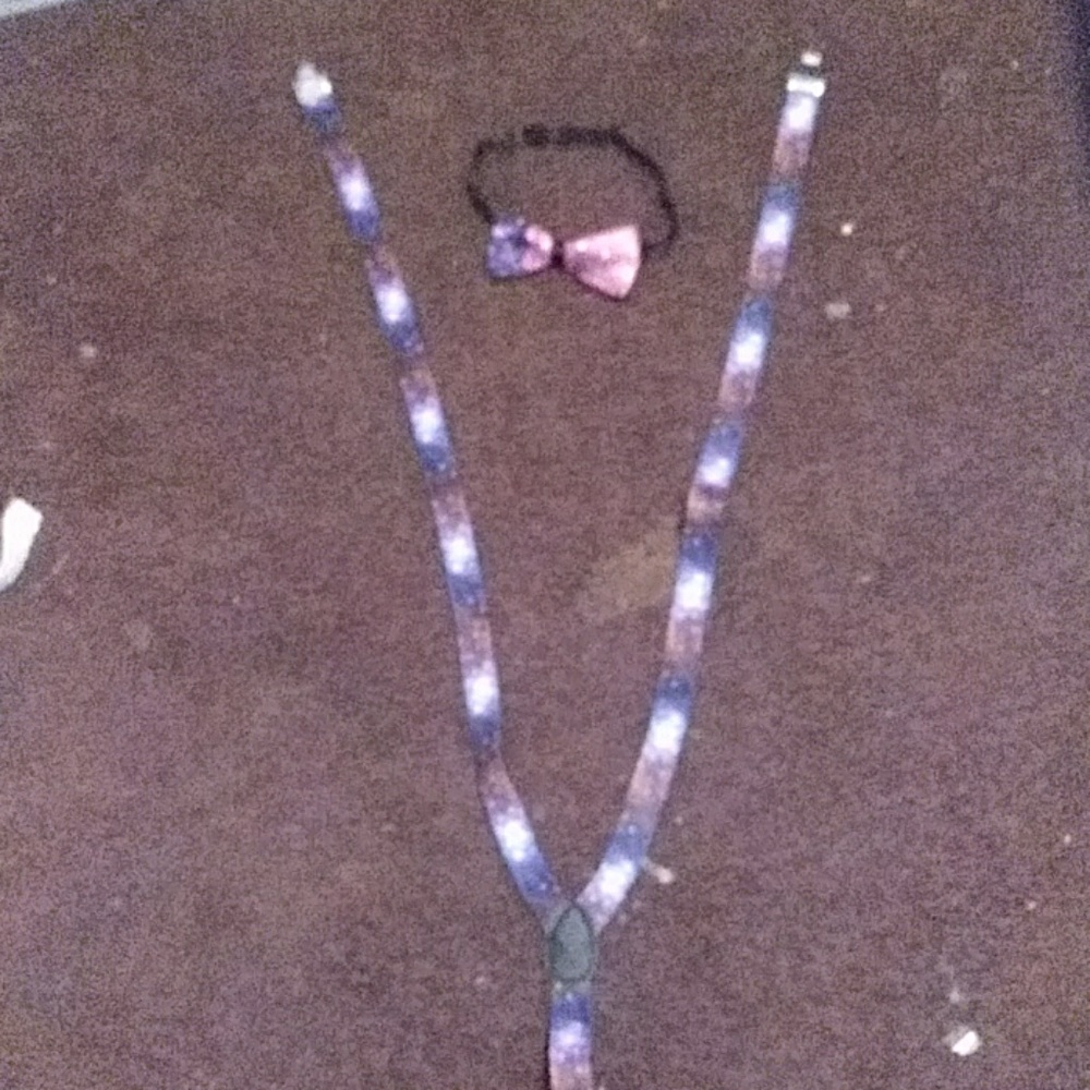 Suspenders in a bow tie